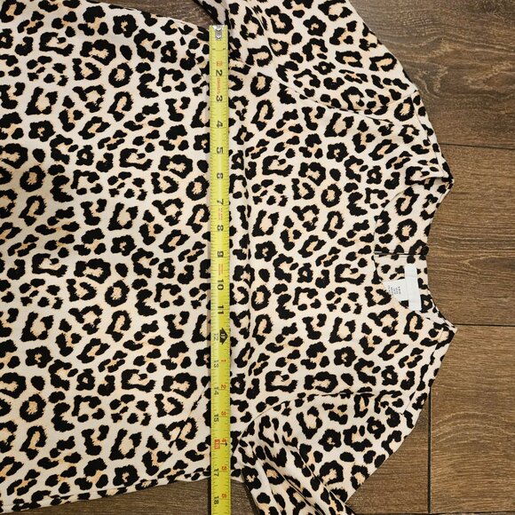 H&M Women's Short Sleeve Leopard Animal Print Party Mini Shift Dress Size XS - Picture 7 of 14